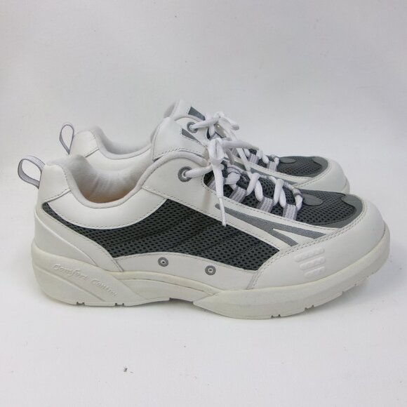 Dr. Comfort Other - Dr Comfort Men's Comfort Plus White & Gray Athletic Shoes‎ 9.5 Wide 7540